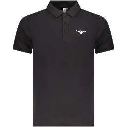 Black Cotton Men's Polo Shirt