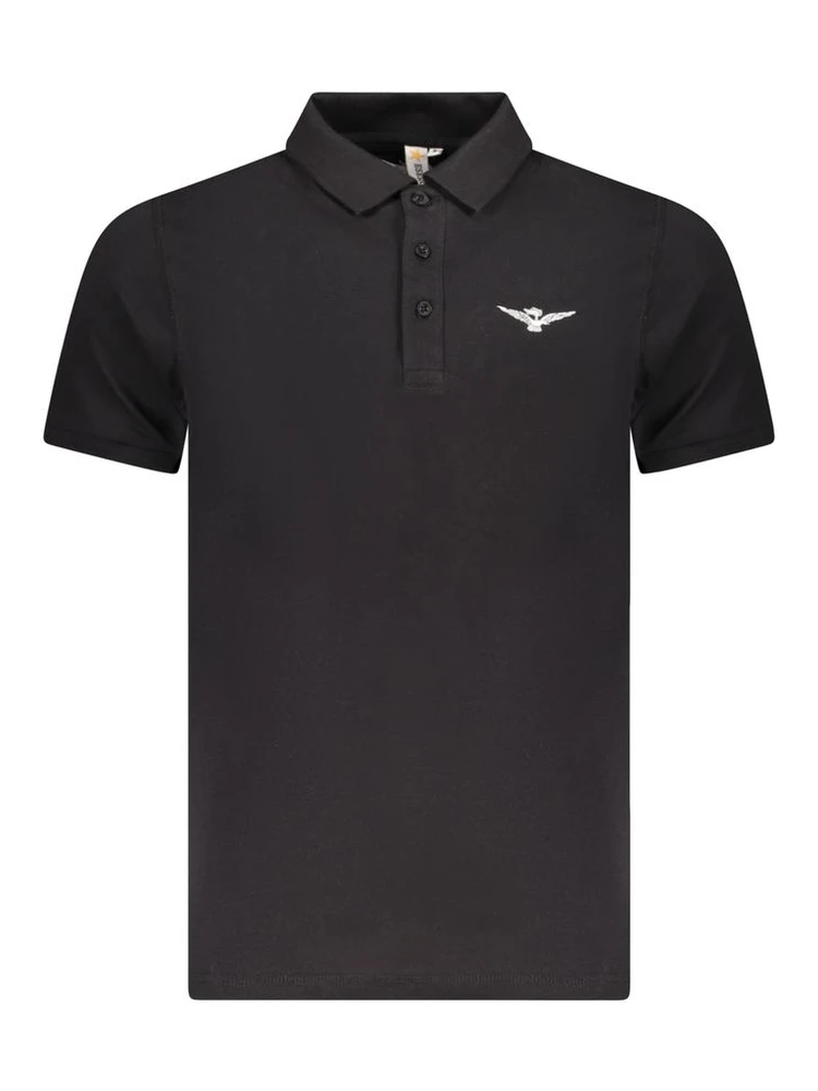 Black Cotton Men's Polo Shirt