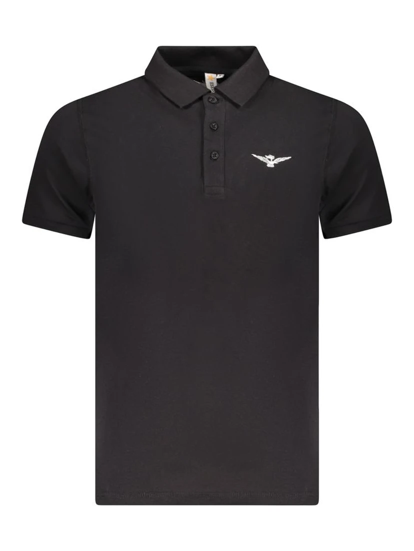 Black Cotton Men's Polo Shirt