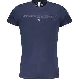 Blu Cotton Men T-Shirt