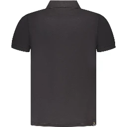 Black Cotton Polo Shirt