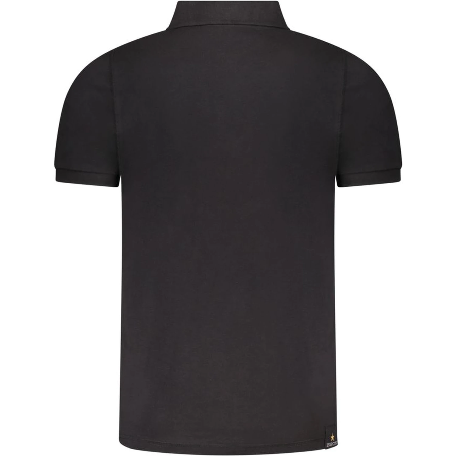 Black Cotton Men Polo-Shirt
