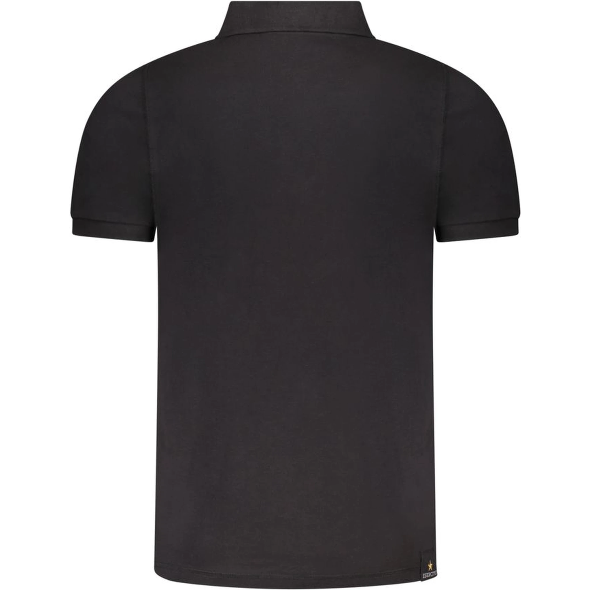 Black Cotton Men Polo-Shirt