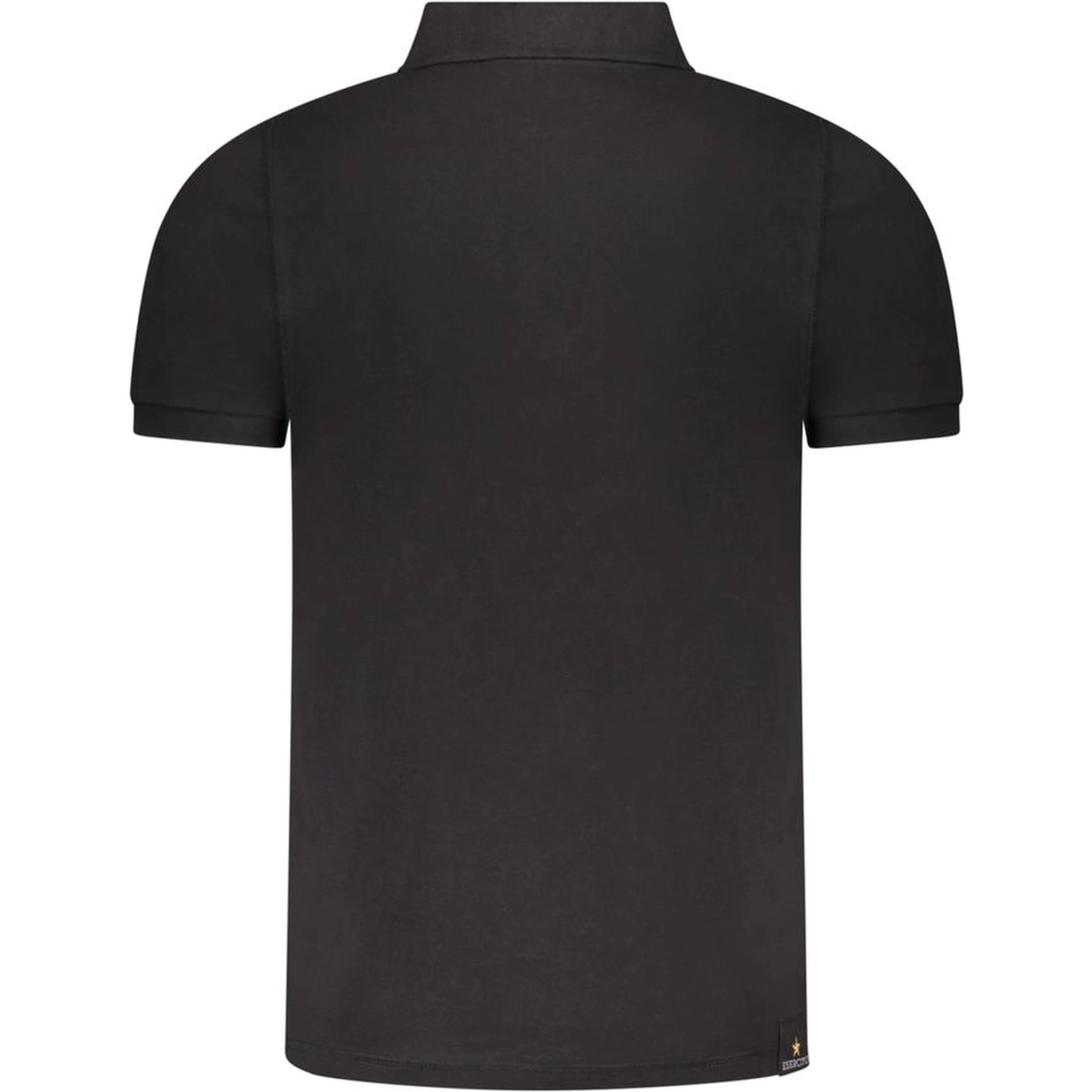 Black Cotton Men Polo-Shirt