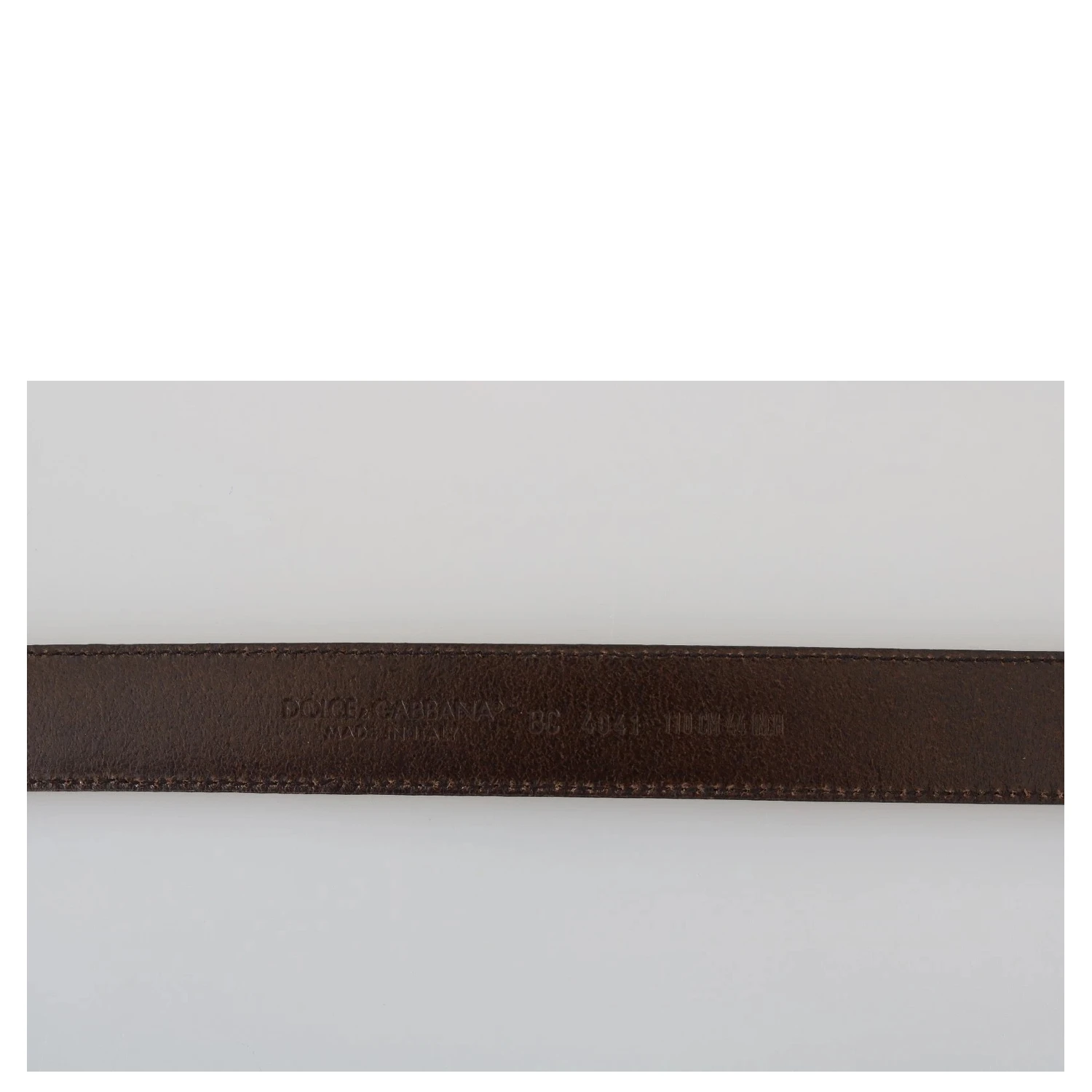 Blue Perforated Leather Gray Buckle Belt