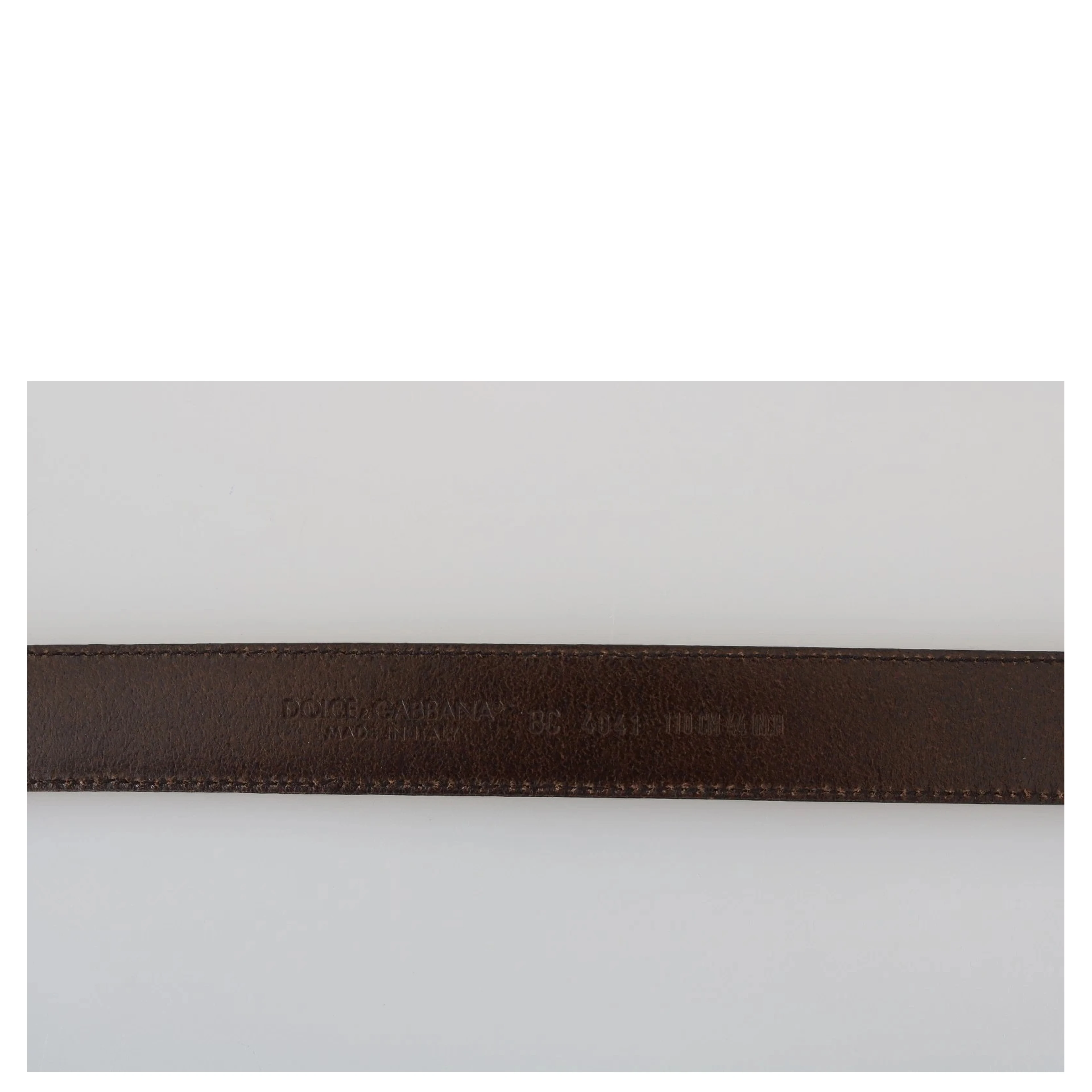 Blue Perforated Leather Gray Buckle Belt