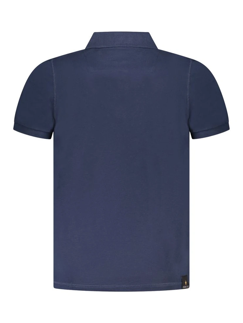 Blue Cotton Mens Polo Shirt