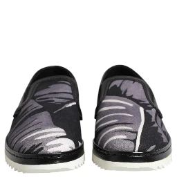 Black Tropical Slip On Men Sneakers Shoes