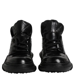 Black Leather Casual Mens Ankle Boots Shoes