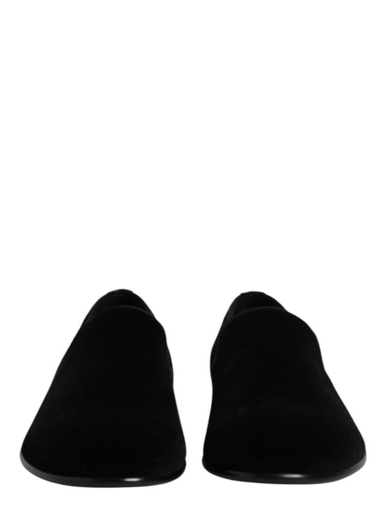 Black Velvet Slip On Loafers Formal Shoes alternative