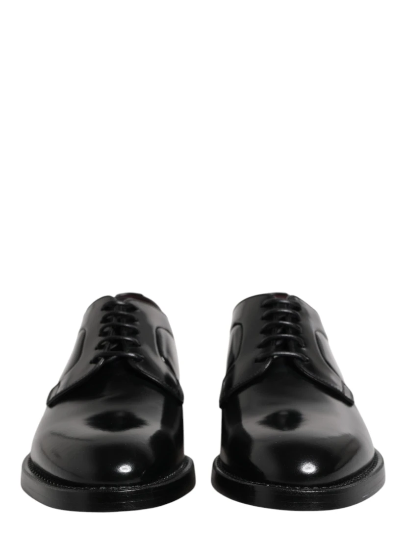 Black Leather Lace Up Derby Dress Formal Shoes