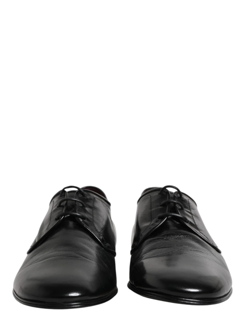 Black Leather Lace Up Derby Dress Formal Shoes
