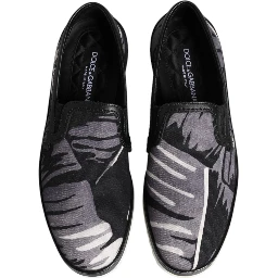 Black Tropical Slip On Men Sneakers Shoes