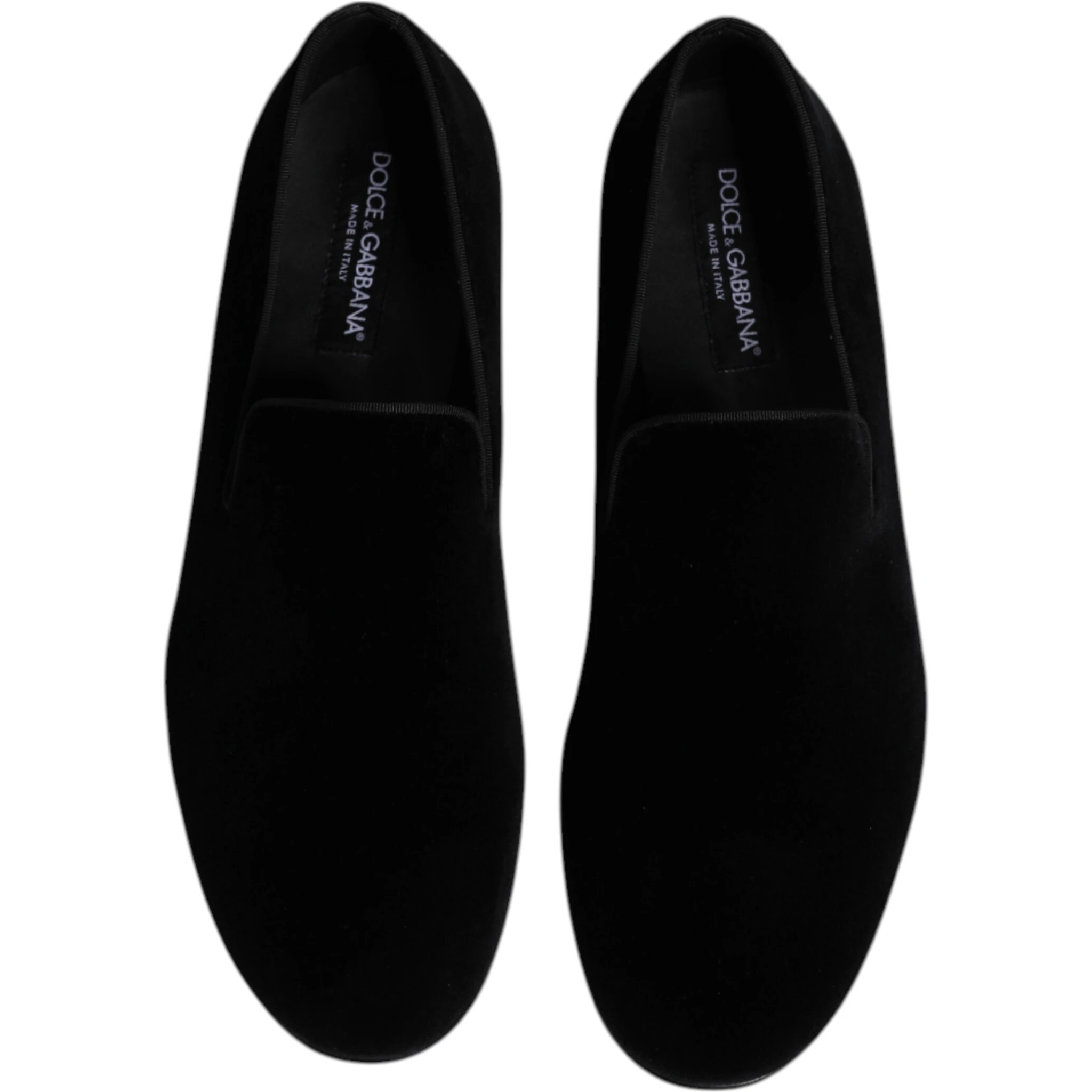 Black Velvet Slip On Loafers Formal Shoes