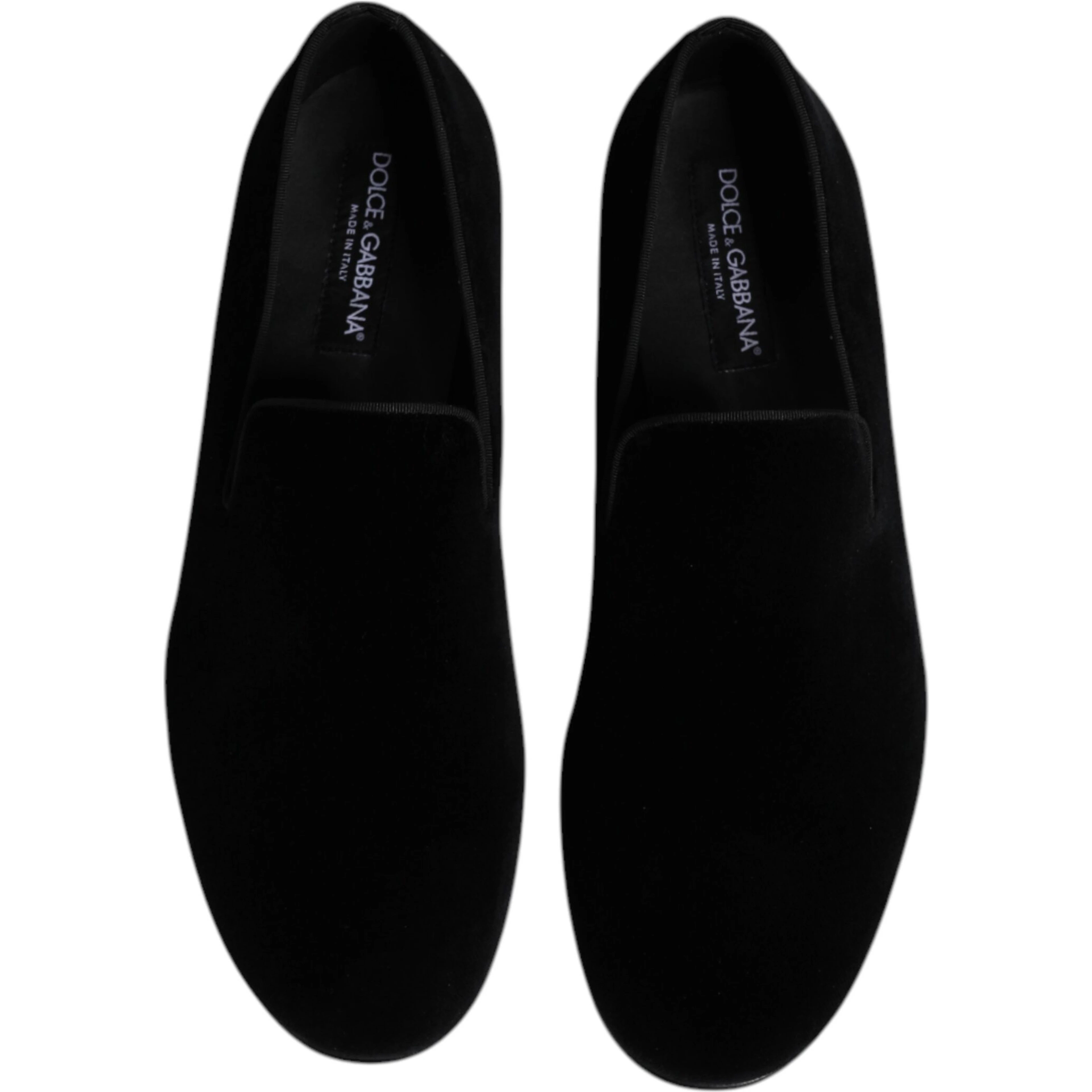 Black Velvet Slip On Loafers Formal Shoes