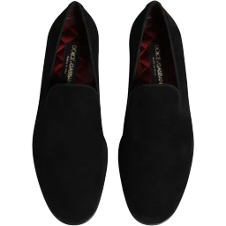 Black Suede Slip On Loafers Formal Shoes