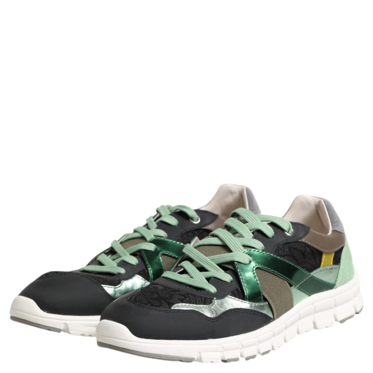 Multicolor Lace Up Low Top Sneakers Shoes