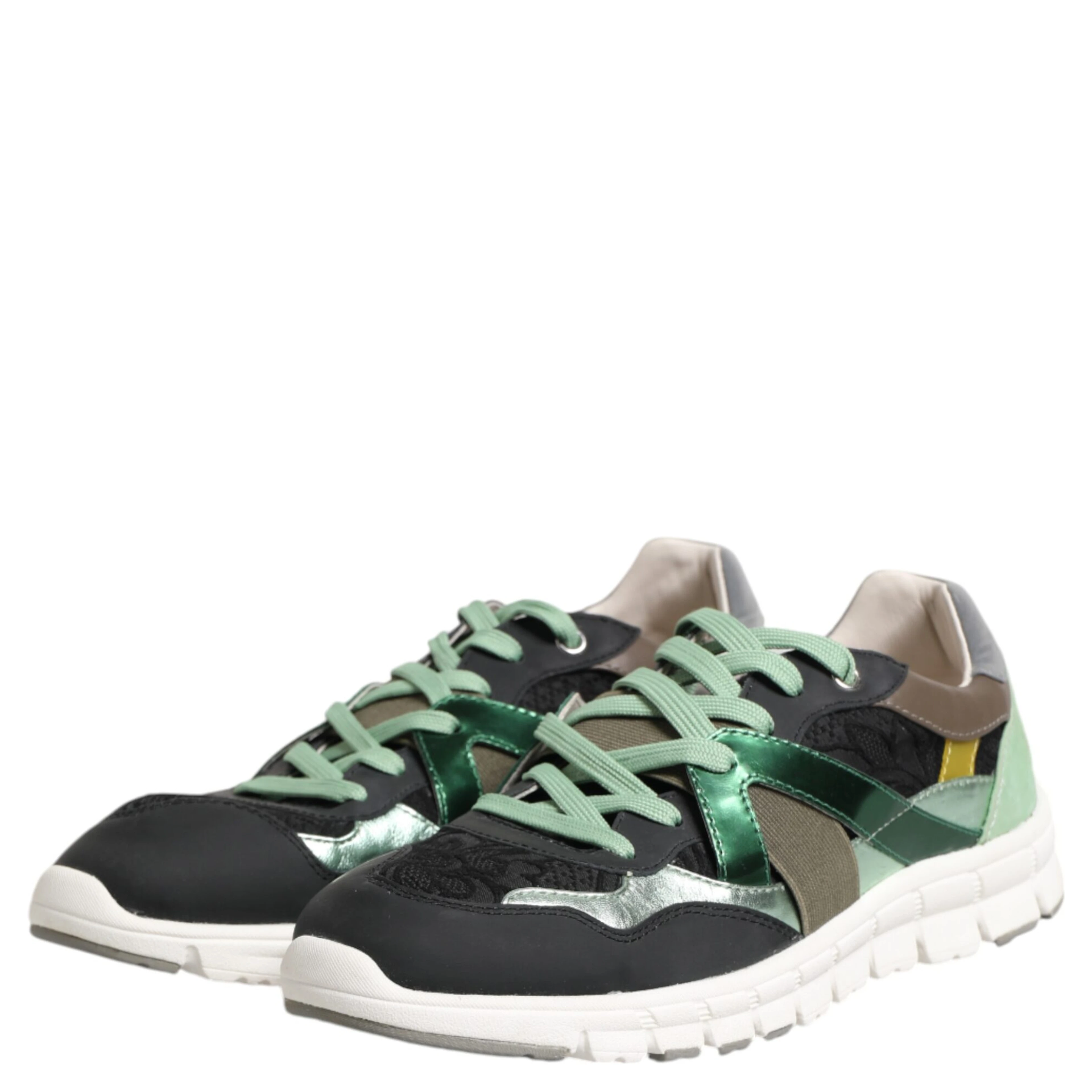 Multicolor Lace Up Low Top Sneakers Shoes