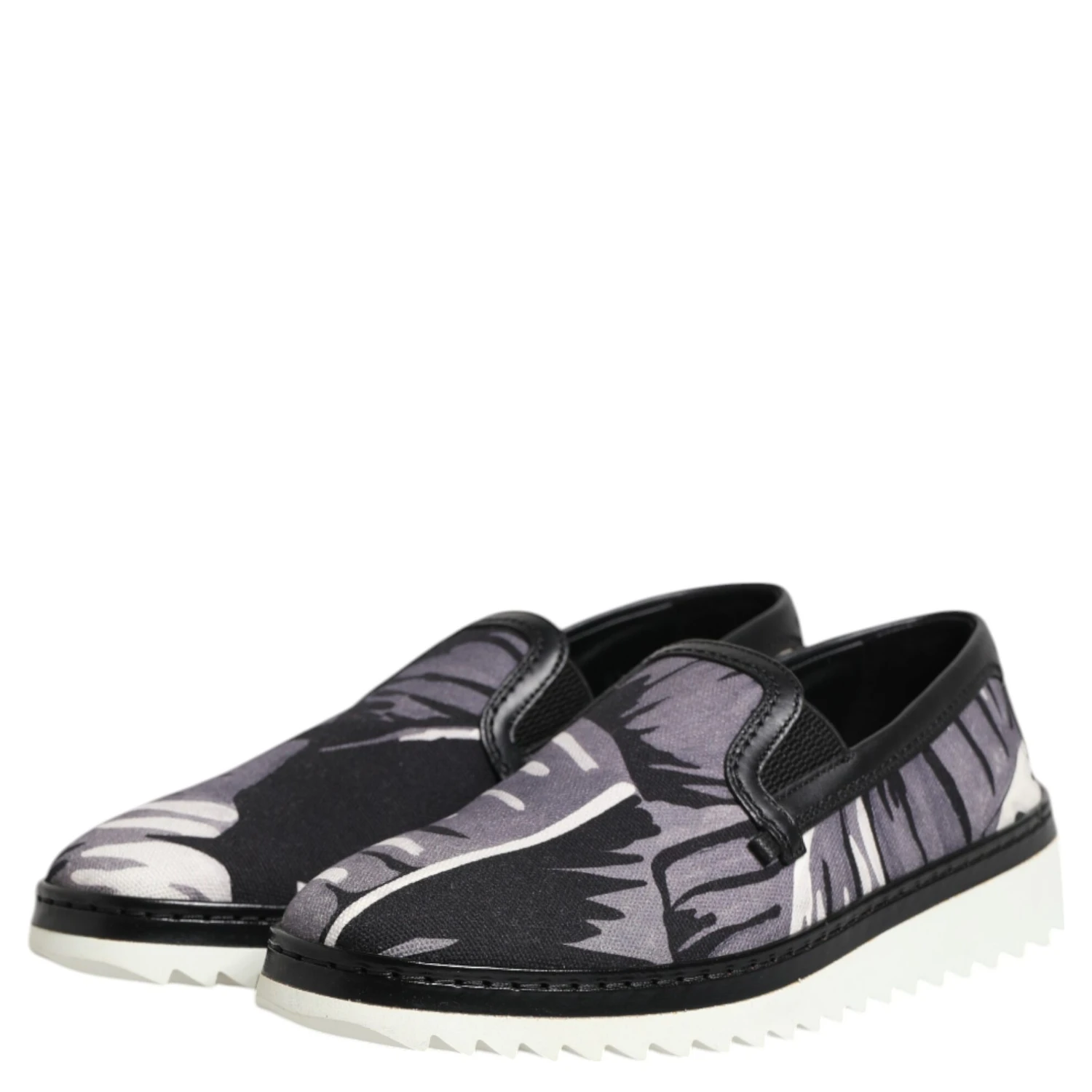 Black Tropical Slip On Men Sneakers Shoes