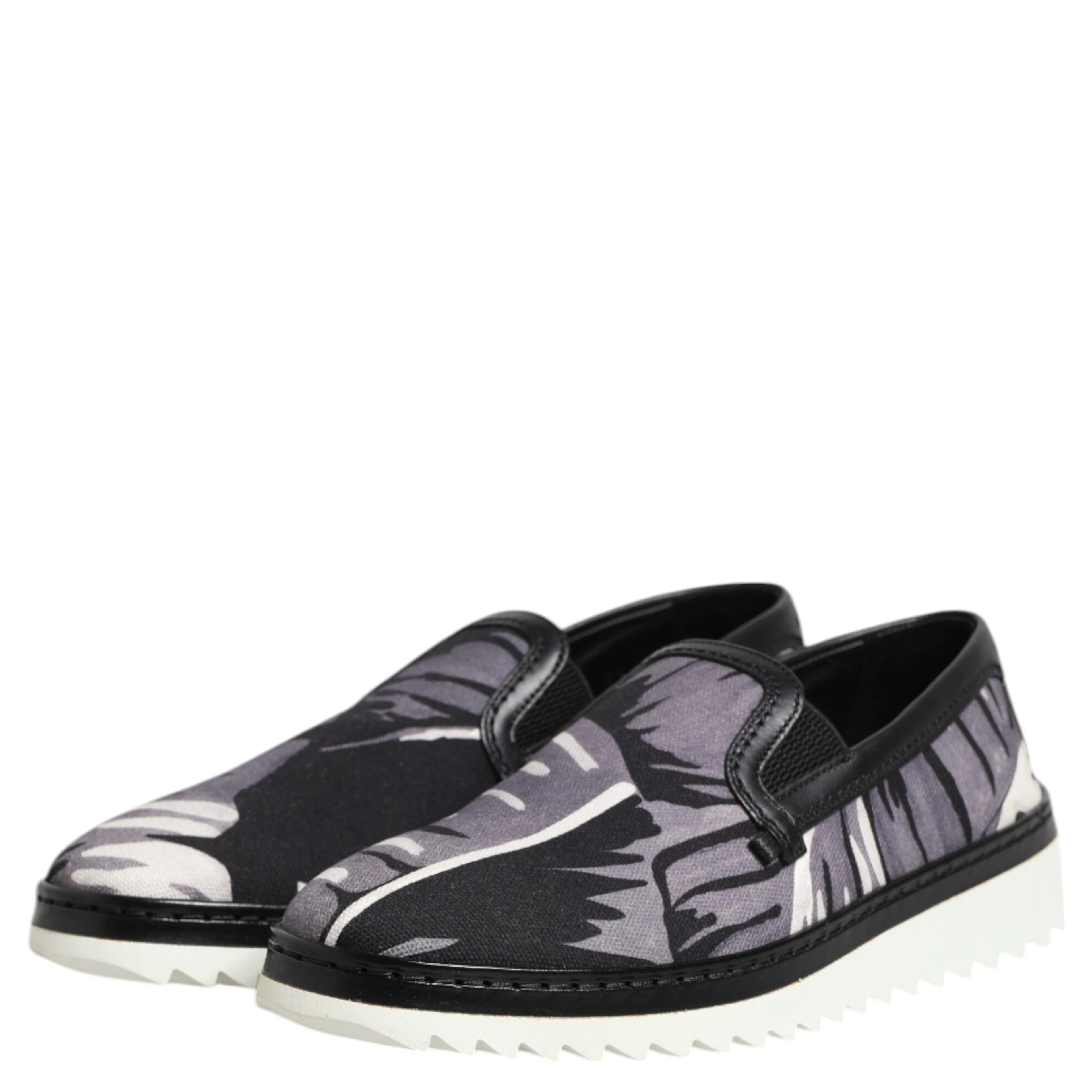 Black Tropical Slip On Men Sneakers Shoes