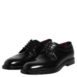 Black Leather Lace Up Derby Dress Formal Shoes