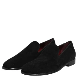 Black Suede Slip On Loafers Formal Shoes
