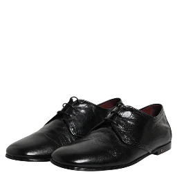 Black Leather Lace Up Derby Dress Formal Shoes