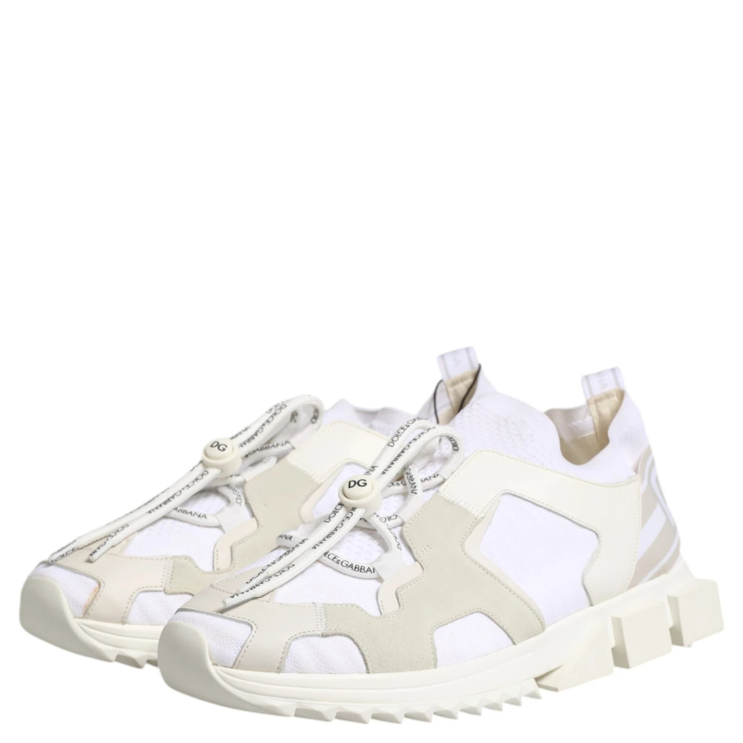 White Mesh Sorrento Trekking Sneakers Shoes