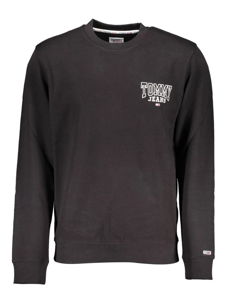Black Cotton Men Sweater