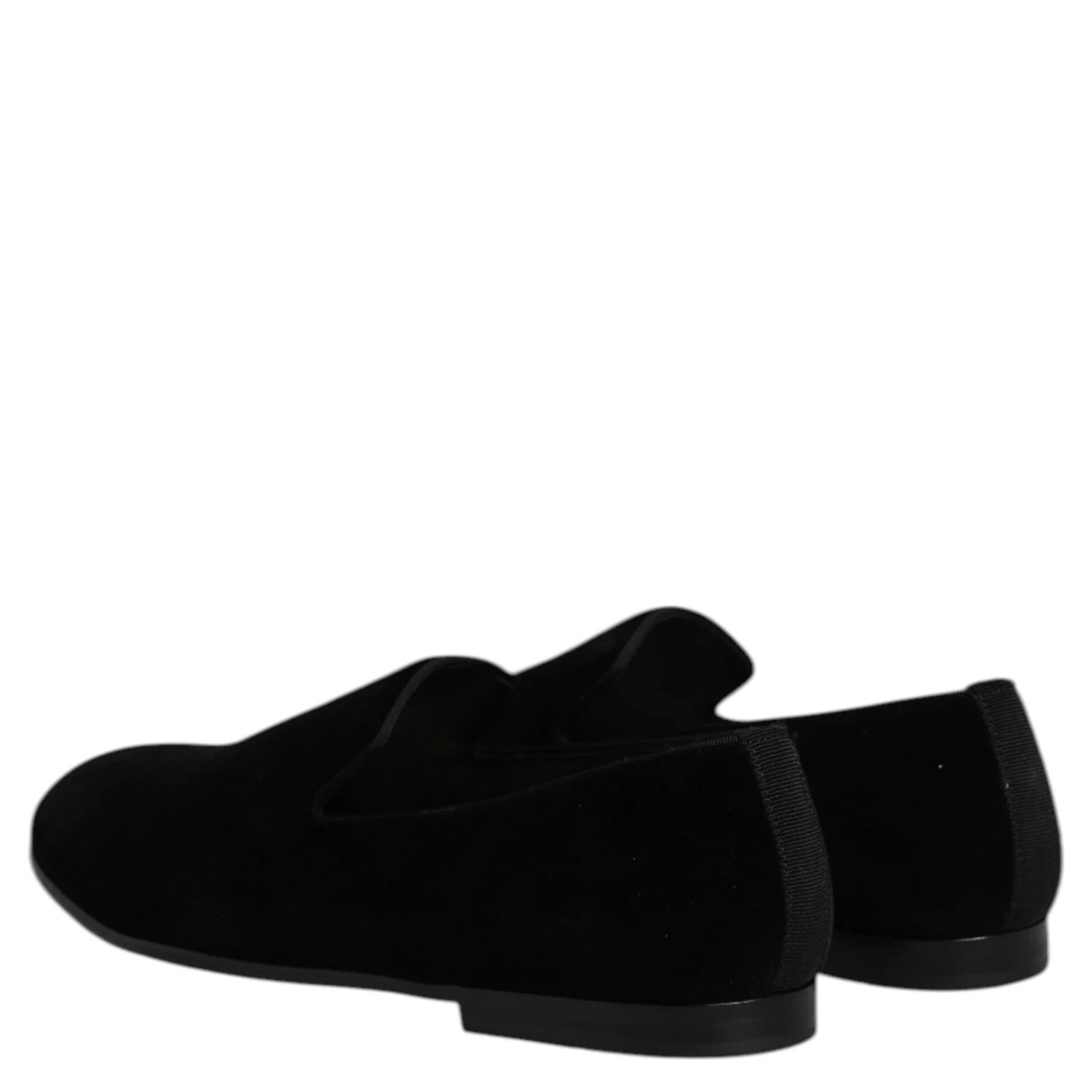 Black Velvet Slip On Loafers Formal Shoes