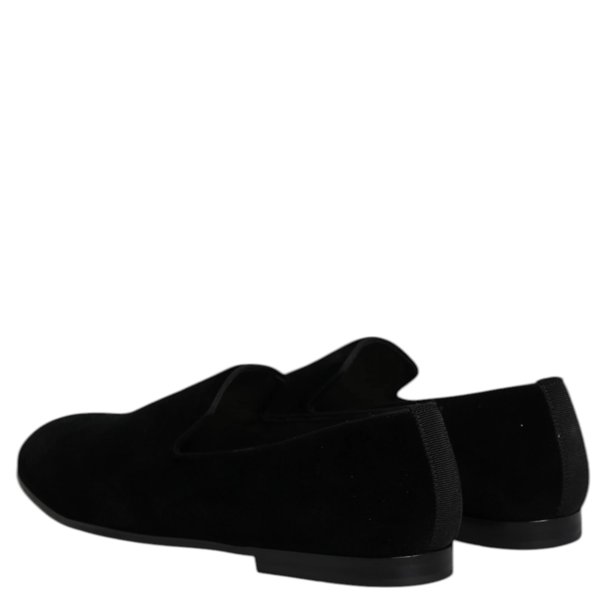 Black Velvet Slip On Loafers Formal Shoes