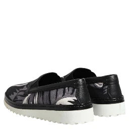 Black Tropical Slip On Men Sneakers Shoes