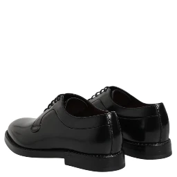 Black Leather Lace Up Derby Dress Formal Shoes