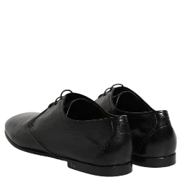 Black Leather Lace Up Derby Dress Formal Shoes