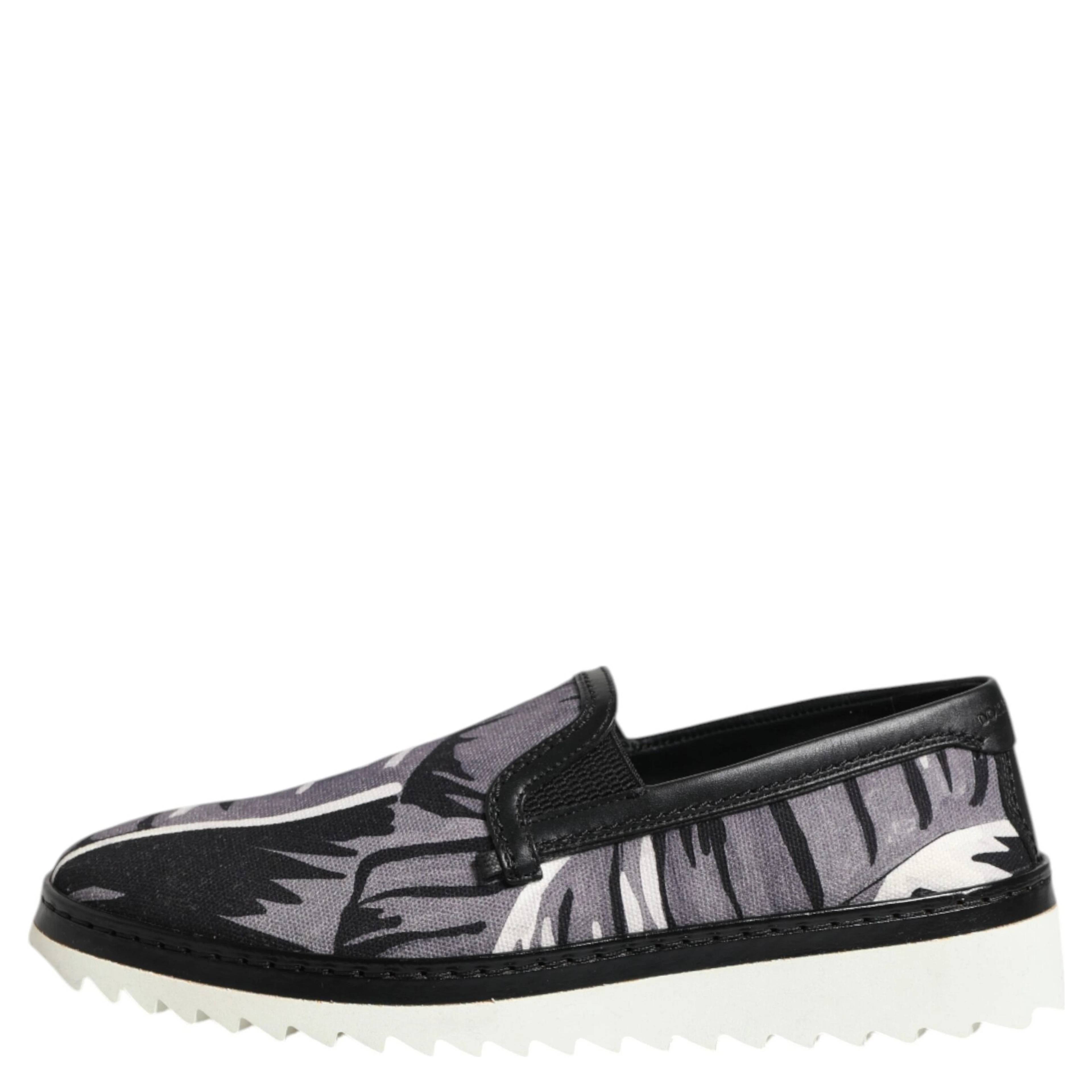 Black Tropical Slip On Men Sneakers Shoes