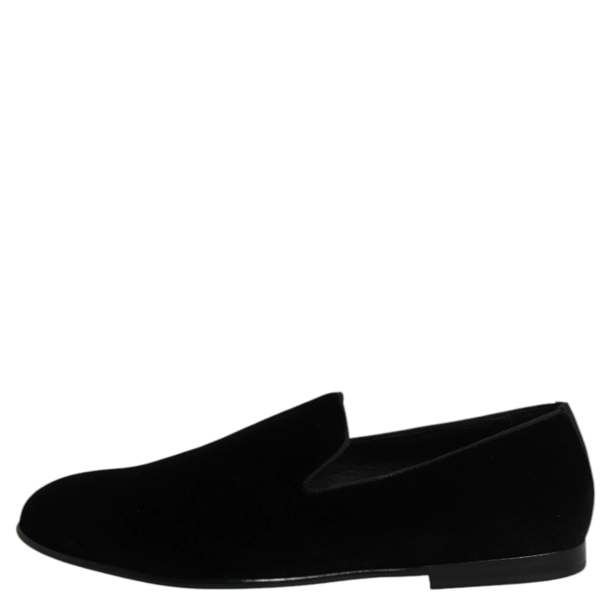 Black Velvet Slip On Loafers Formal Shoes