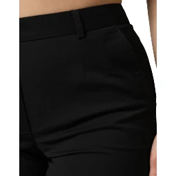 Black High Waisted Tapered STAFF Pants