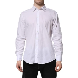 White Cotton STAFF Long Sleeves Formal Shirt