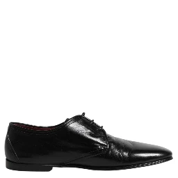 Black Leather Lace Up Derby Dress Formal Shoes