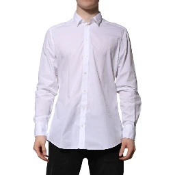 White Cotton Long Sleeves Dress Formal Shirt