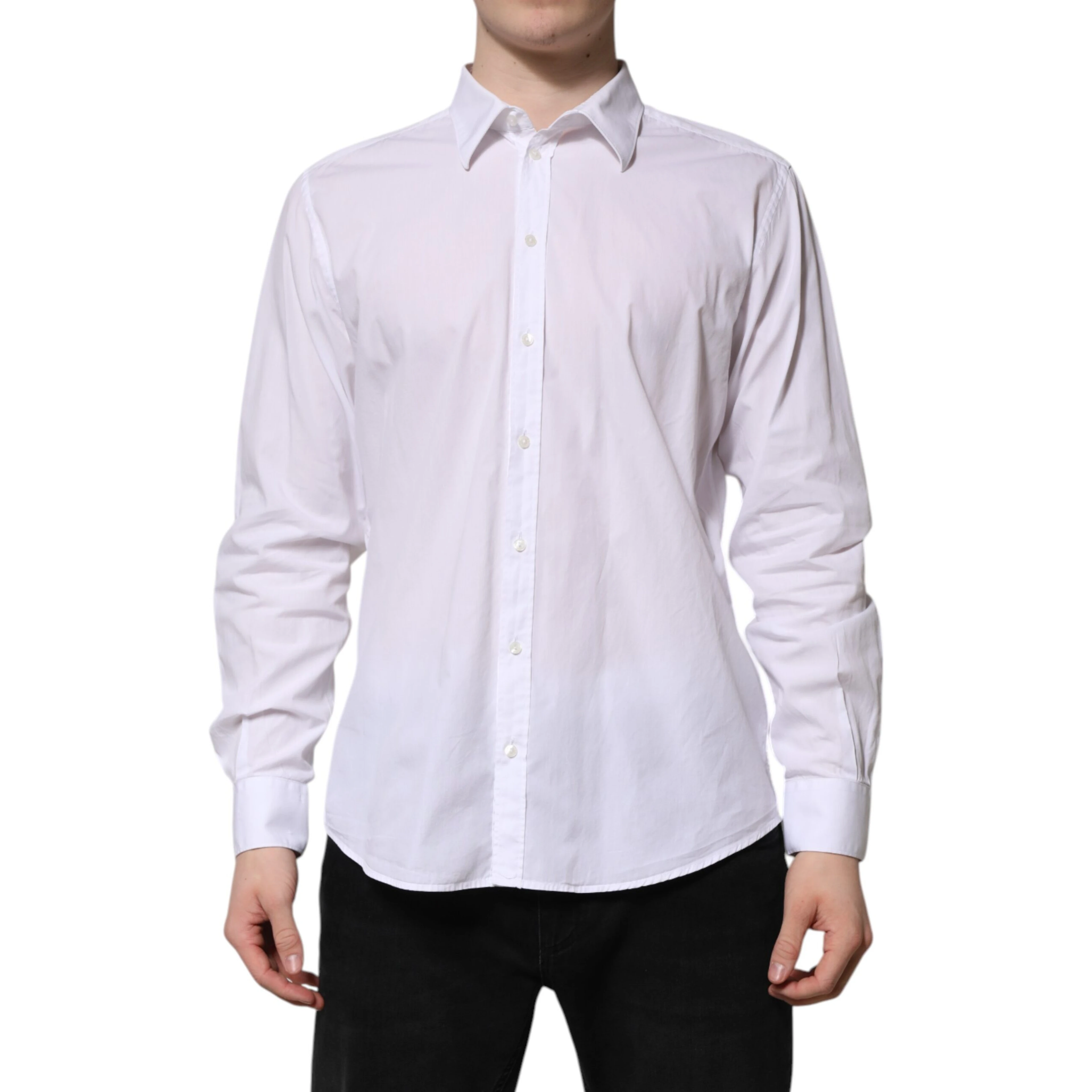 White Cotton STAFF Long Sleeves Formal Shirt