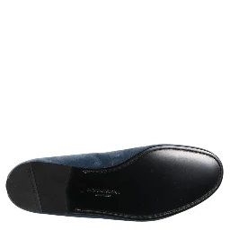 Blue Velvet DG Logo Loafers Formal Shoes