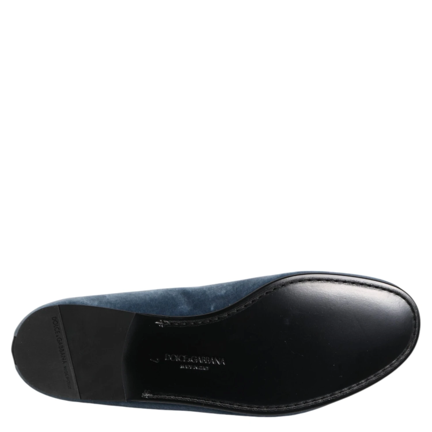 Blue Velvet DG Logo Loafers Formal Shoes