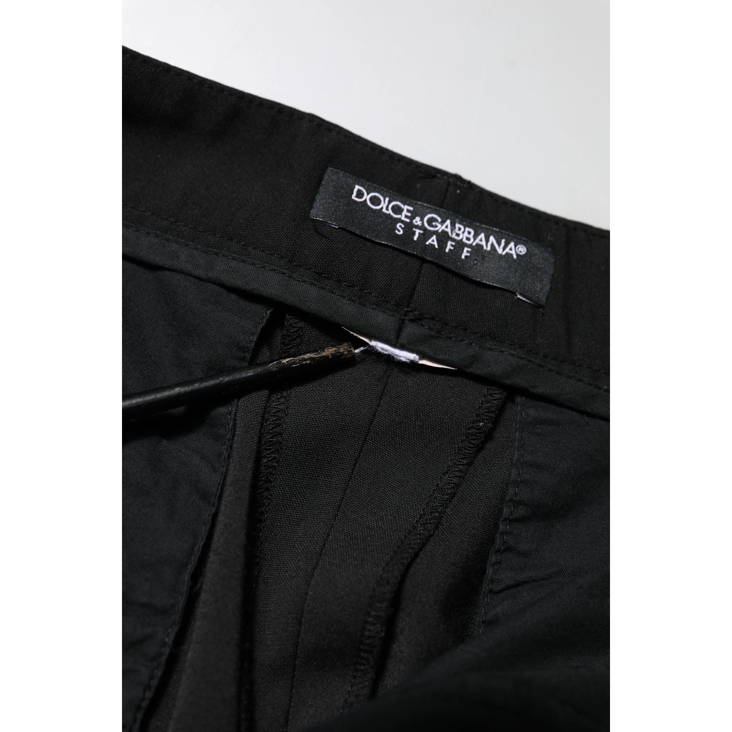 Black High Waisted Tapered STAFF Pants