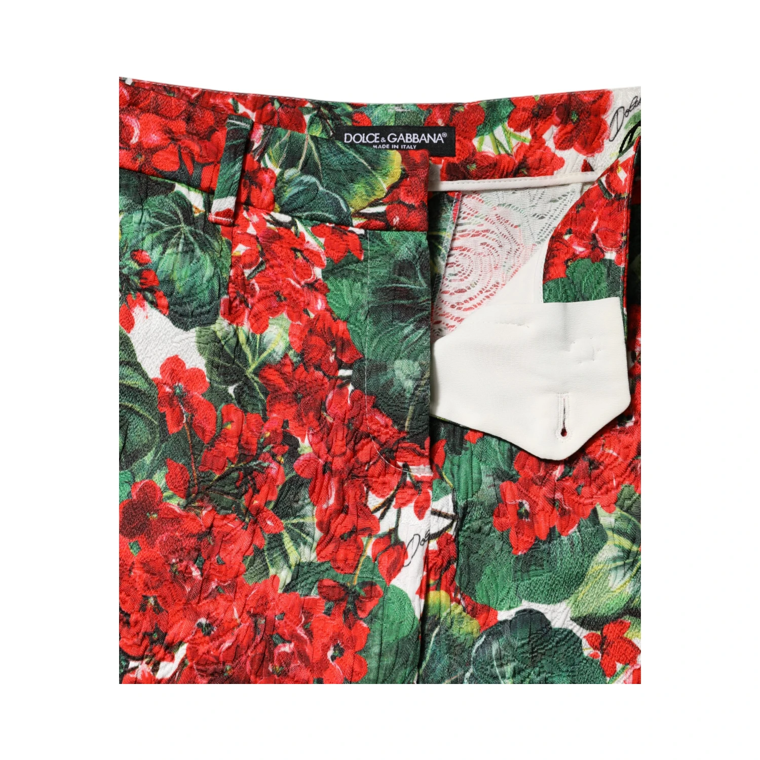 Multicolor Floral Print Cropped Pants