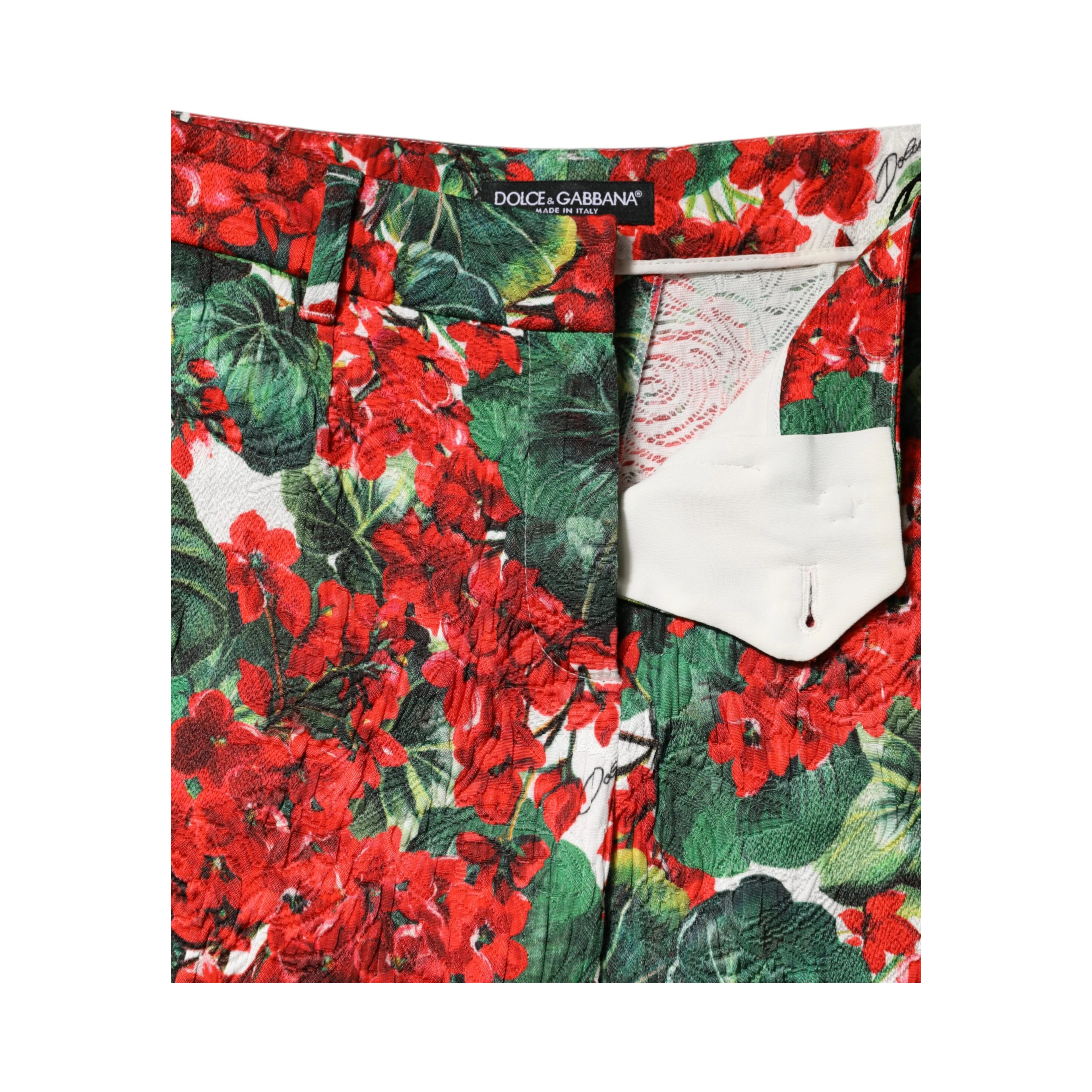 Multicolor Floral Print Cropped Pants