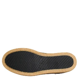 Brown White Calfskin Leather Loafers Shoes