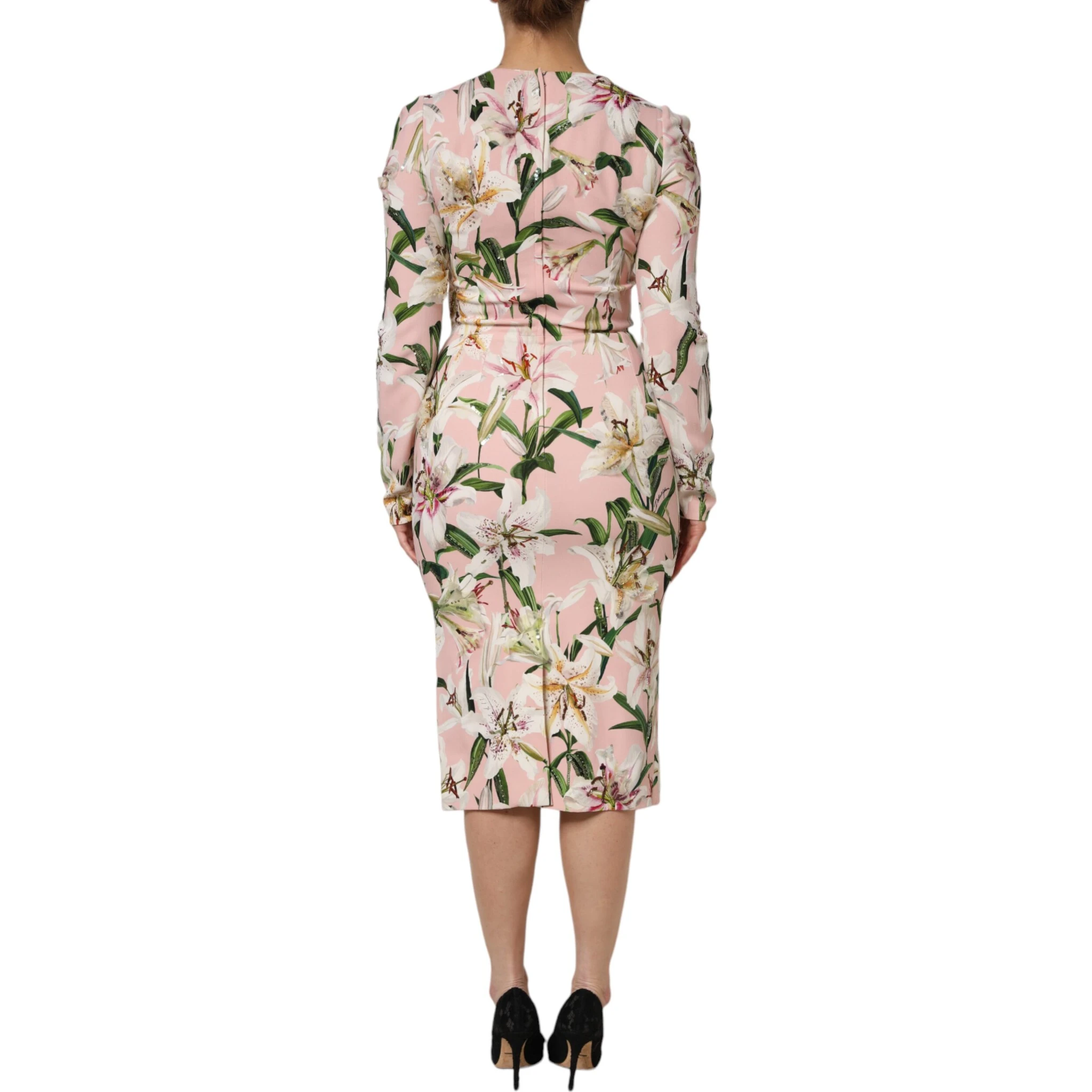 Pink Lily Viscose Sheath Stretch Midi Dress