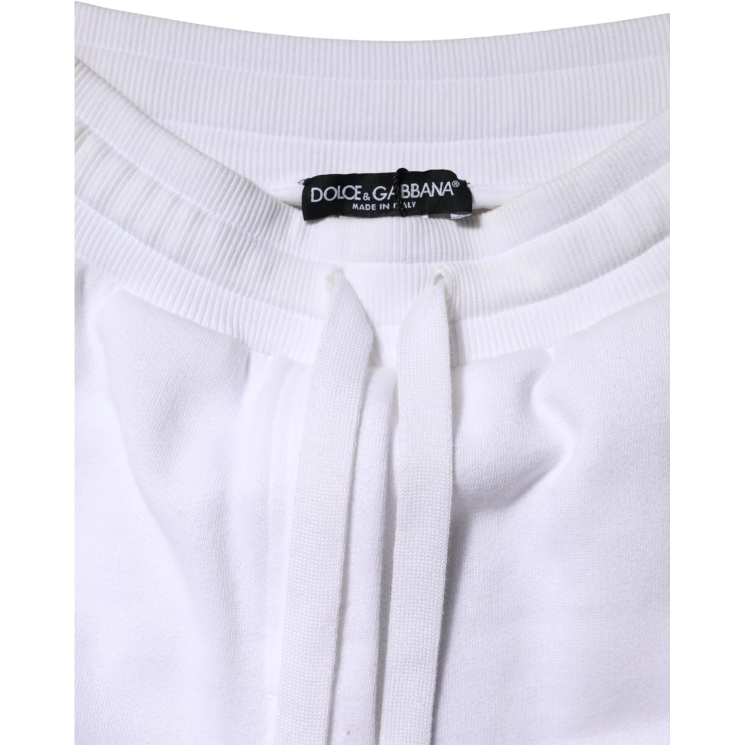 White Cotton Stretch Jogger Sweatpants Pants