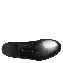 Black Jacquard Slip On Loafers Formal Shoes
